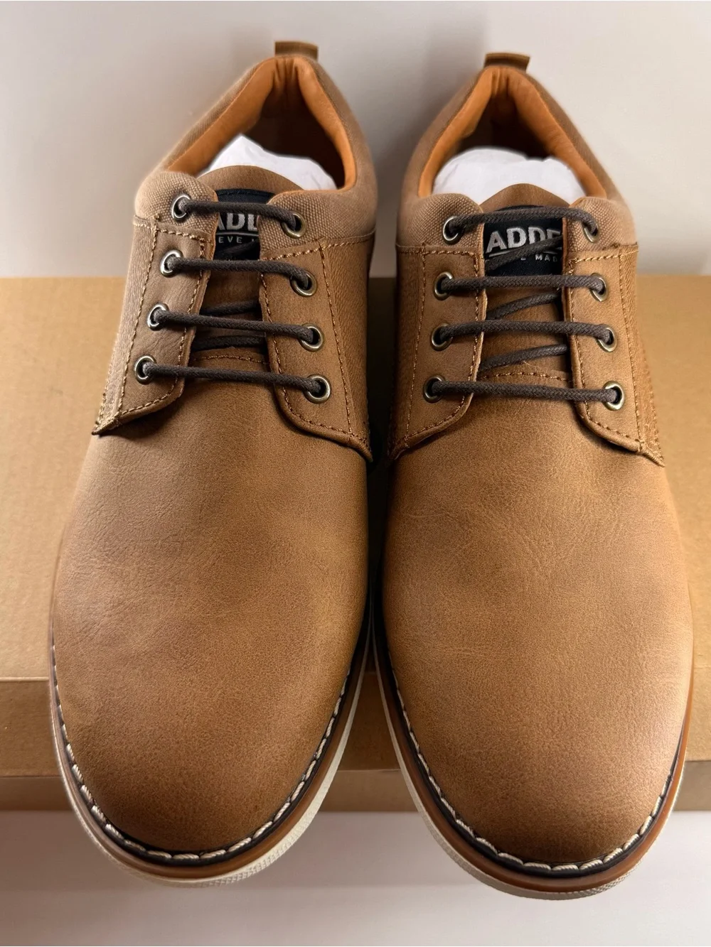 NIB Sz 8.5 Steve Madden Men's M-Landen Oxfords - Tan Nubuck NEW